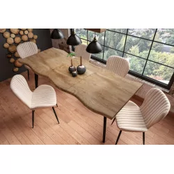 Table extensible Varenna – Chêne naturel & noir industriel