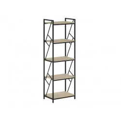 Bibliothèque LOFT 60 cm – Aspect chêne Sonoma & cadre noir | Golddeco