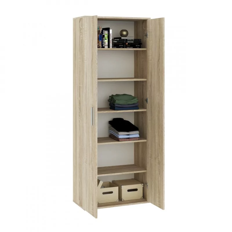 Armoire de rangement 70 cm – 2 portes chêne Sonoma | Golddeco