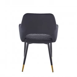 Chaise Madrid velours noir – Raffinement contemporain Golddeco