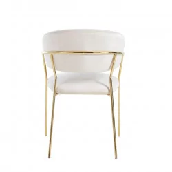 Chaise Alice velours beige champagne – Chic lumineux Golddeco