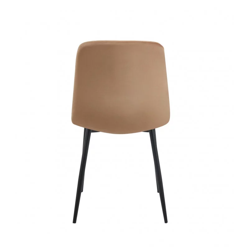 Chaise Mick velours marron cappuccino – Confort & design Golddeco