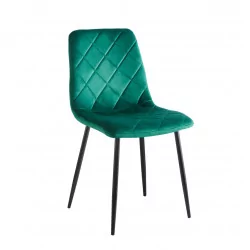 Chaise Mick velours vert émeraude – Style raffiné Golddeco