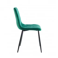 Chaise Mick velours vert émeraude – Style raffiné Golddeco