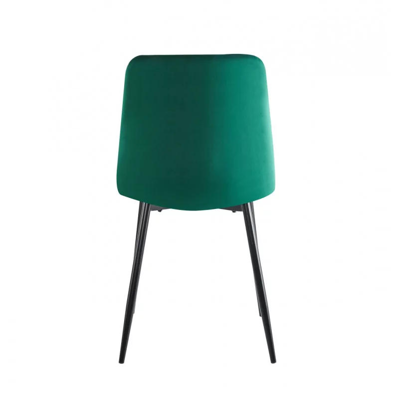 Chaise Mick velours vert émeraude – Style raffiné Golddeco