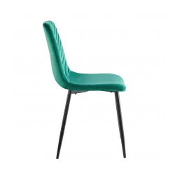 Chaise Sevilla velours vert émeraude – Élégance & modernité Golddeco