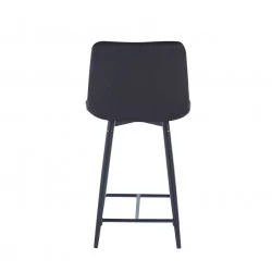 Tabouret Victor velours noir – Structure noire