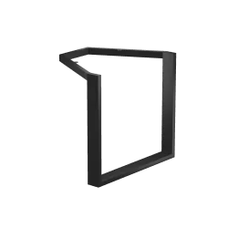 Pied de plateau de table en métal noir – Design industriel solide | Golddeco