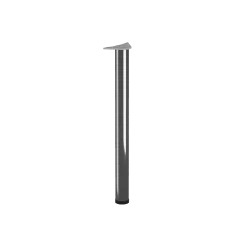 Pied de table rond réglable 71-73 cm – Acier chromé argent | Golddeco