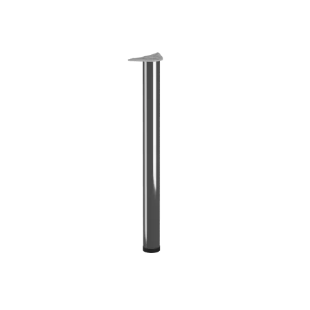 Pied de table rond réglable 71-73 cm – Acier chromé argent | Golddeco