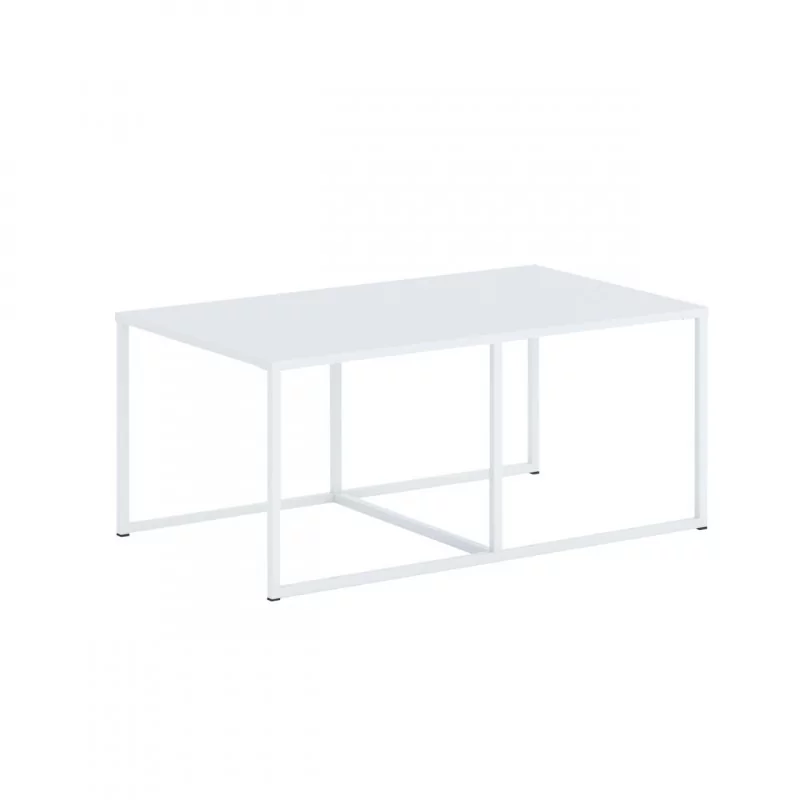 Table basse blanche rectangulaire – Design minimaliste Golddeco