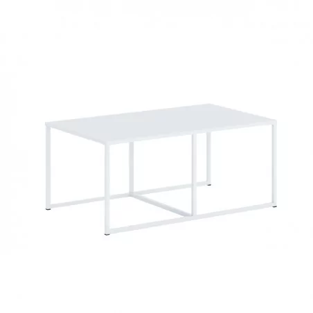 Table basse blanche rectangulaire – Design minimaliste Golddeco
