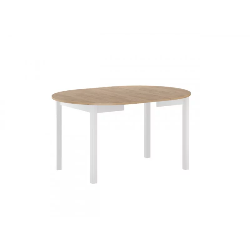 Table Livia – Chêne doré & blanc scandinave extensible