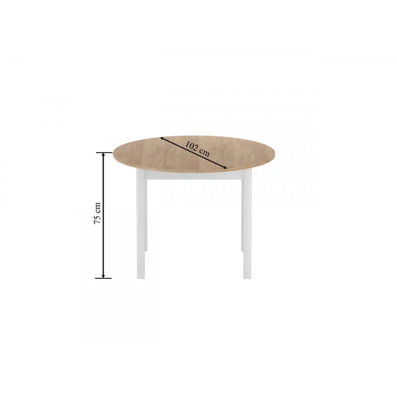 Table Livia – Chêne doré & blanc scandinave extensible