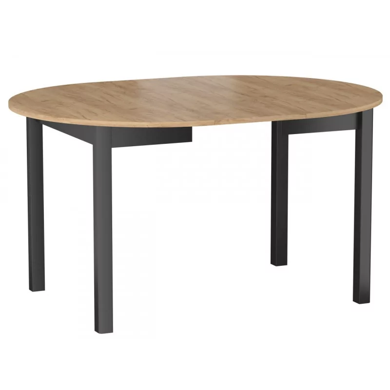 Table Livia – Chêne doré & noir extensible Golddeco