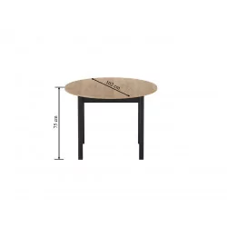 Table Livia – Chêne doré & noir extensible Golddeco