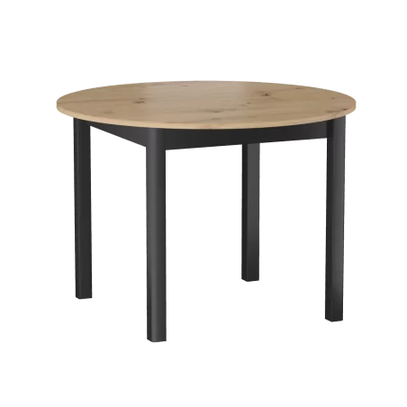 Table Livia – Chêne artisanal & noir extensible