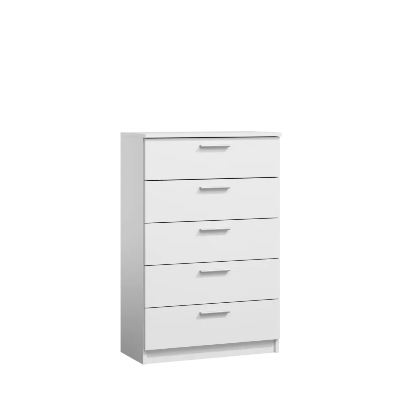 Commode BLANCHE 5 tiroirs – Meuble de rangement design et pratique | Golddeco