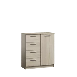 Commode SONOMA – 2 portes & 1 tiroir aspect chêne clair