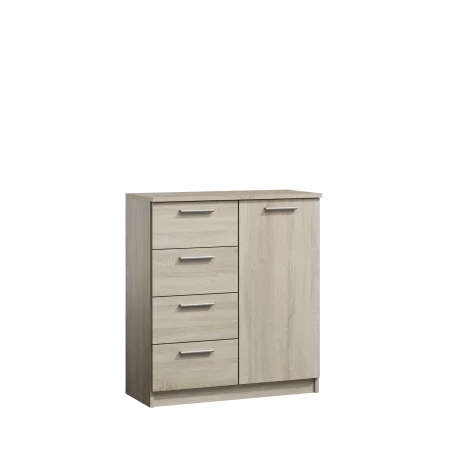 Commode SONOMA 1 porte & 4 tiroirs aspect chêne clair – Style moderne & pratique | Golddeco