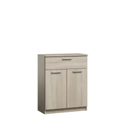 Commode SONOMA 2 portes & 1 tiroir aspect chêne clair – Meuble de rangement moderne | Golddeco