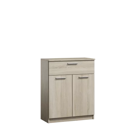 Commode SONOMA 2 portes & 1 tiroir aspect chêne clair – Meuble de rangement moderne | Golddeco