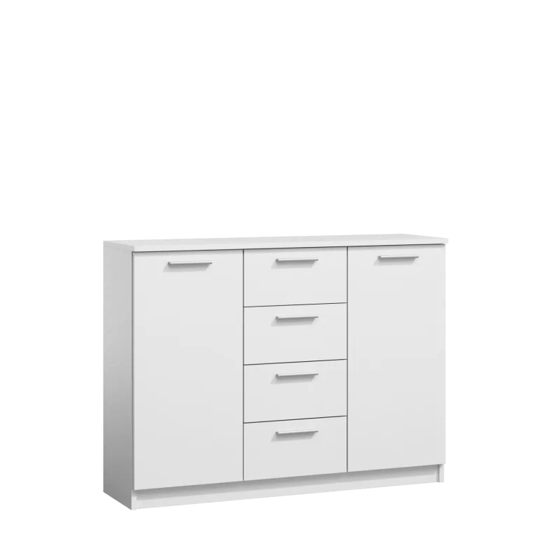 Buffet BLANC 2 portes & 4 tiroirs – Meuble de rangement moderne | Golddeco