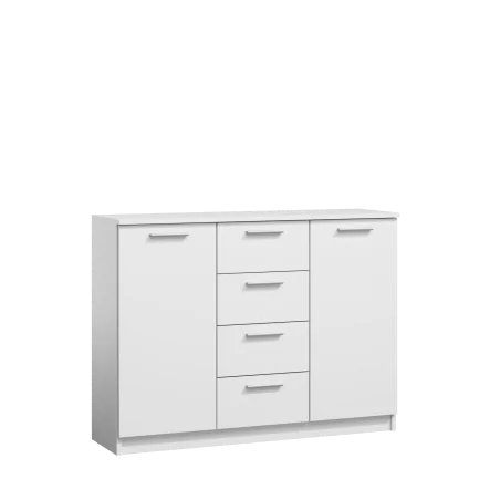 Buffet BLANC 2 portes & 4 tiroirs – Meuble de rangement moderne | Golddeco