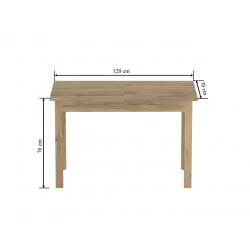 Table Nora – Chêne clair & blanc cassé extensible
