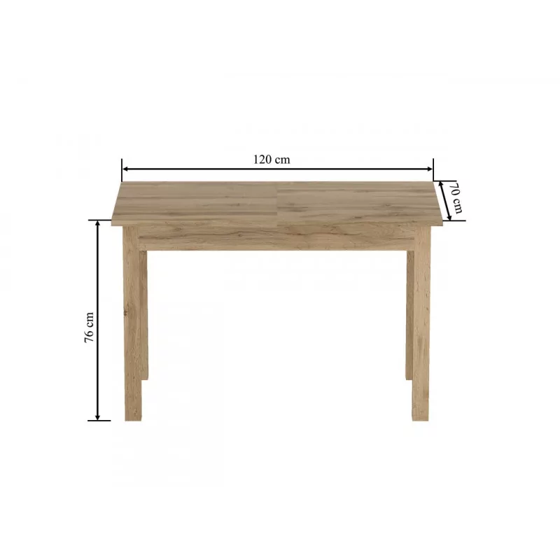 Table Nora – Chêne clair & blanc cassé extensible