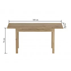 Table Nora – Chêne clair & blanc cassé extensible
