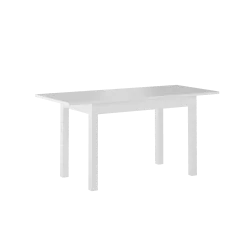 Table Nora – Blanc mat extensible Golddeco