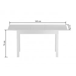 Table Nora – Blanc mat extensible Golddeco