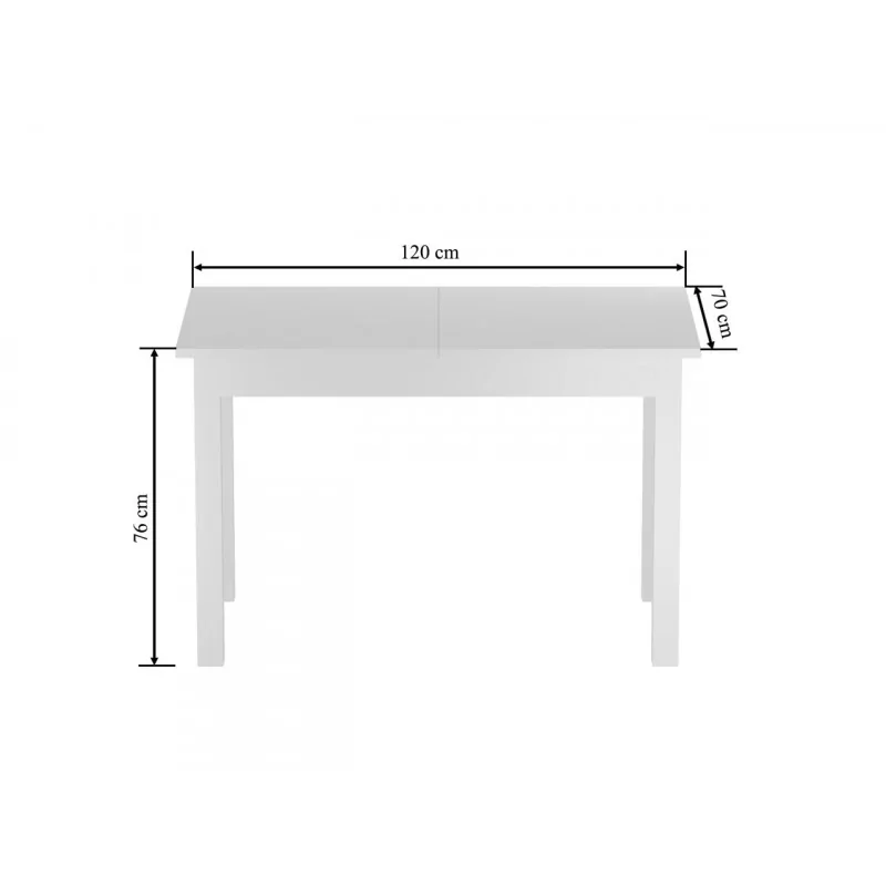 Table Nora – Blanc mat extensible Golddeco