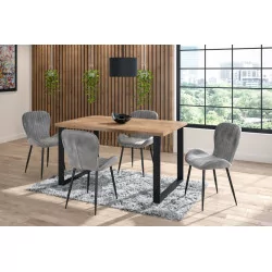 Chaise Harbour velours gris perle – Chic & modernité Golddeco