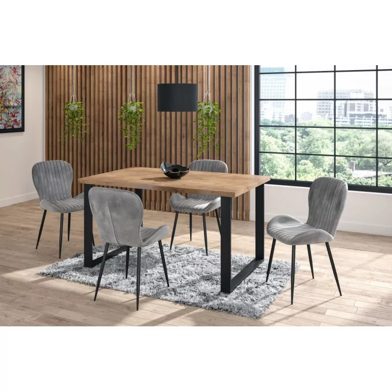 Chaise Harbour velours gris perle – Chic & modernité Golddeco