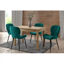 Chaise Harbour velours vert émeraude – Élégance audacieuse Golddeco