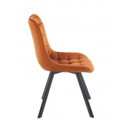 Chaise London velours cannelle – Élégance moderne Golddeco