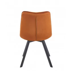 Chaise London velours cannelle – Élégance moderne Golddeco