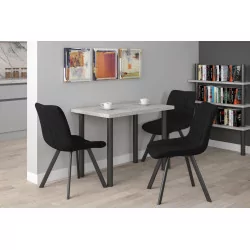 Chaise London velours noir carbone – Élégance absolue Golddeco