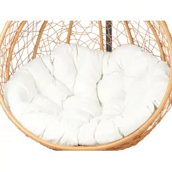 Lot 2 chaises suspendues NEST – Naturel & base noire (L + XL)