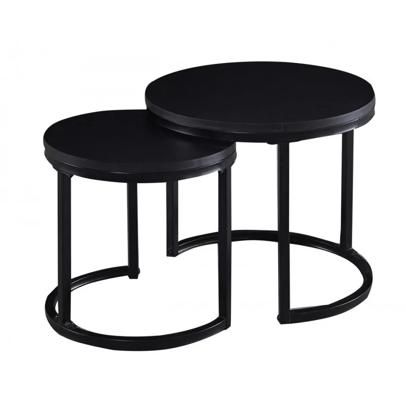 Tables Gigognes Noir Total – Design Moderne – RONDA