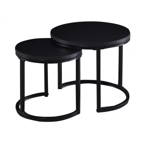 Tables Gigognes Noir Total – Design Moderne – RONDA