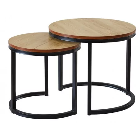 Tables Gigognes Aspect Chêne Naturel – Design Tendance – RONDA