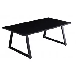 Table Basse Rectangulaire Noire 110x60 cm – Design Moderne Élégant