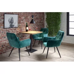 Chaise Milano velours vert émeraude – Chic intemporel Golddeco