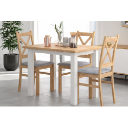 Table Monte – Chêne doré & blanc Golddeco