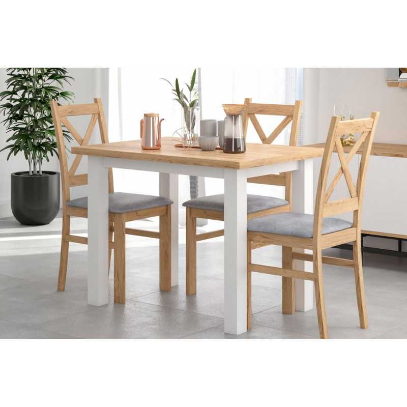 Table Monte – Chêne doré & blanc Golddeco