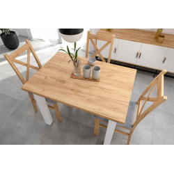 Table Monte – Chêne doré & blanc Golddeco