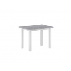 Table Monte – Aspect béton & pieds blancs Golddeco